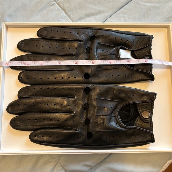 LIBO Unlined Full Finger Genuine Leather Driving Gloves Size 7.5 Unisex NWOT - Picture 11 of 14